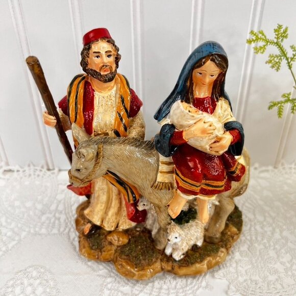 Fitz And Floyd Nativity Figurine Holiday Musical "The Journey" Tune O Holy Night - Picture 3 of 14
